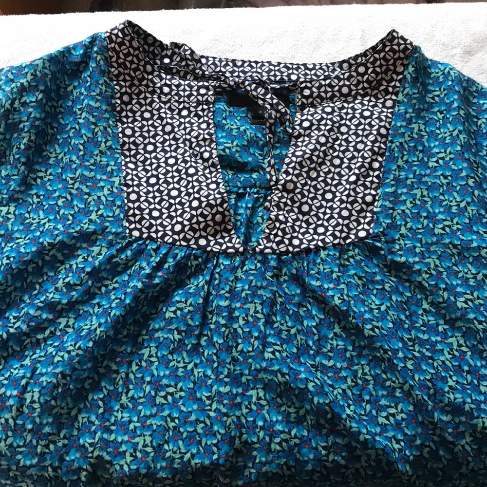 J. Crew patterned top.